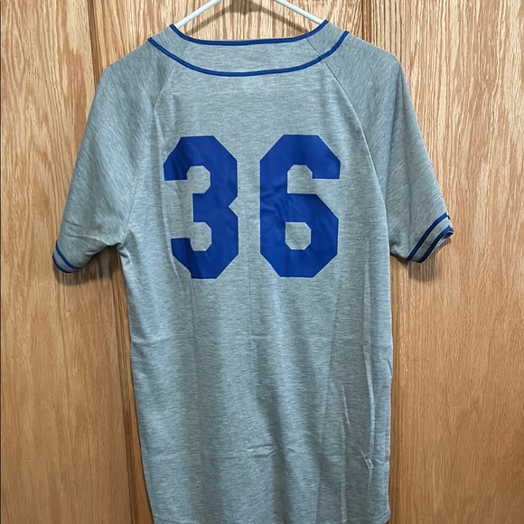 Gray Blue Raglan Crew Neck Jersey - Picture 3 of 6